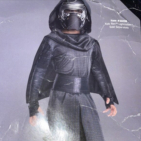 New DISNEY Store Kylo Ren Costume Child US Sz Small STAR WARS Mask Ages 4-6 RARE - Picture 1 of 4